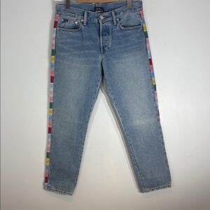 Polo Ralph Lauren Avery Boyfriend Jeans Size 27 color Logo Side Stripe Vintage